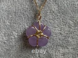 Ant. Imperial Russian Faberge AT Gold 56 Amethyst Pearl Diamond Pendant Necklace