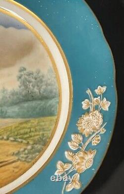 Antique 1796-1855 Imperial Russian Porcelain Factory Cabinet Military Plate