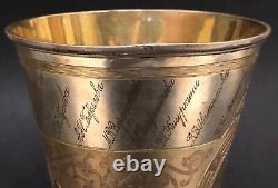 Antique (1873) Imperial Russian 84 Gilded Sterling Silver Chalice