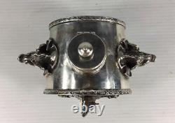 Antique 1878 Solid Silver Russian Imperial Cyprian Labecki Inkwell 192g