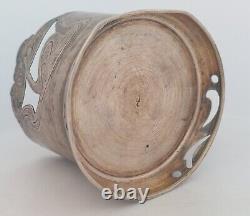 Antique 1880's Imperial Russia, Moscow? Silver Tea Glass Holder 3.25