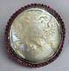 Antique 18th Century Imperial Russian Mother Pearl Eagle Amethyst Silver Buckle