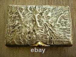 Antique 1900's Russian Imperial Silver 84 Gold / Ruby Samorodok Cigarette Case