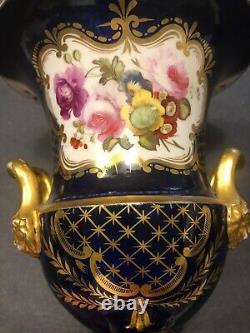 Antique 19C Imperial Russian Cobalt Blue Porcelain Vase