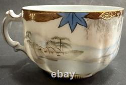 Antique 19C Imperial Russian GARDNER Porcelain Cup & Saucer Set