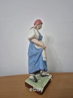 Antique 19C Imperial Russian Gardner Figurine of Country Woman