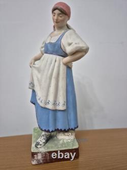 Antique 19C Imperial Russian Gardner Figurine of Country Woman