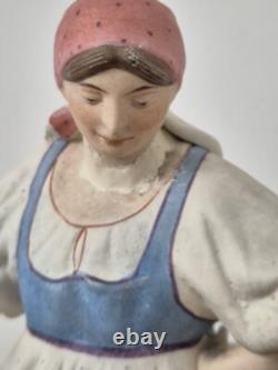 Antique 19C Imperial Russian Gardner Figurine of Country Woman