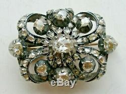 Antique 19c. Diamond Brooch 8-9k. Gold. Russian Royal Imperial Art. Handmade Lad