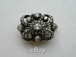 Antique 19c. Diamond Brooch 8-9k. Gold. Russian Royal Imperial Art. Handmade Lad