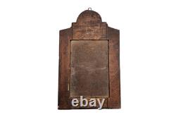 Antique 19thC Imperial Russian Carved Wooden Frame With Victorian Glass Portrait