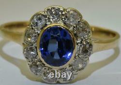 Antique 19th Century Imperial Russian 14k Gold 0.40ct Diamonds Ladies Ring c1890