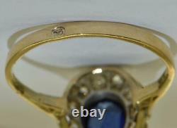 Antique 19th Century Imperial Russian 14k Gold 0.40ct Diamonds Ladies Ring c1890