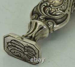 Antique 19th Century Imperial Russian Art-Nouveau 84 solid silver personal seal