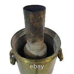 Antique 19th Century Imperial Russian Brass Tea Samovar Urn 18 Tall with Marking