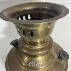 Antique 19th Century Imperial Russian Brass Tea Samovar Urn 18 Tall with Marking