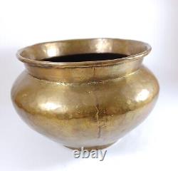 Antique 19th Century Russian Imperial Hammered Brass Copper Jardiniere 6.5X4.25