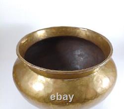Antique 19th Century Russian Imperial Hammered Brass Copper Jardiniere 6.5X4.25