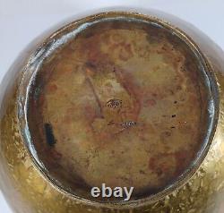 Antique 19th Century Russian Imperial Hammered Brass Copper Jardiniere 6.5X4.25