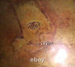 Antique 19th Century Russian Imperial Hammered Brass Copper Jardiniere 6.5X4.25
