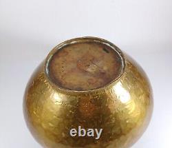 Antique 19th Century Russian Imperial Hammered Brass Copper Jardiniere 6.5X4.25