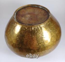 Antique 19th Century Russian Imperial Hammered Brass Copper Jardiniere 6.5X4.25