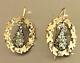 Antique 19th Imperial Russian 14k Rose Gold Pearls Peridot Earrings Kokoshnik IA