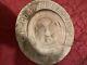 Antique 19th century Russian imperial round wooden carving plate handmade