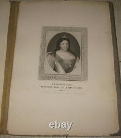 Antique 24 PORTRAITS of RUSSIAN IMPERIAL FAMILY Engravings Portfolio CZAR USSR