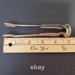 Antique 5 Sugar Tongs Engraved Floral Flowers Imperial Russian Silver 1893