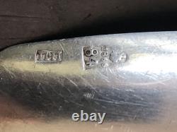 Antique 84 Silver Imperial Russian Dated 1866 Master Salt Spoon