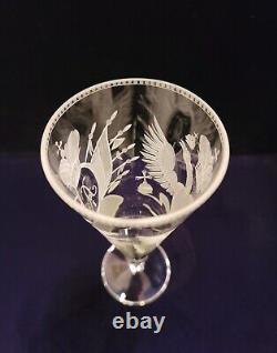 Antique Alexander I Romanov Royalty Russian Imperial Eagle Military Glass Goblet