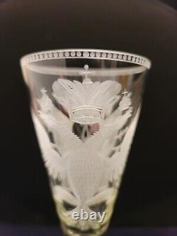 Antique Alexander I Romanov Royalty Russian Imperial Eagle Military Glass Goblet