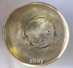 Antique Big Cup Silver 84 Lyubavin Imperial Russian Double Headed Eagle