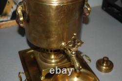 Antique Brass 18 Samovar Water Boiler Coffee Tea Imperial Russian Turkish
