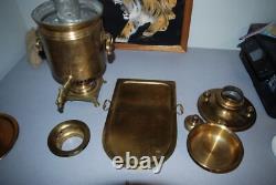 Antique Brass 18 Samovar Water Boiler Coffee Tea Imperial Russian Turkish