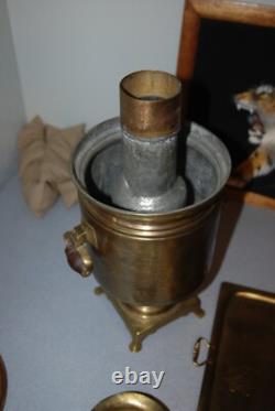 Antique Brass 18 Samovar Water Boiler Coffee Tea Imperial Russian Turkish