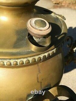 Antique Brass Samovar Russian Imperial Coffee Tea Pot Heater