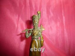 Antique Bronze/Brass 19centhury Imperial Russian Cossack Soldier Statue