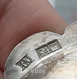 Antique C1817 Imperial Russian Judaica 84 Silver Serving Spoon & Fork Fish Aet