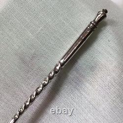 Antique C1860 Imperial Russian Moscow 84 Zol Solid Silver Spoon With Twist Stem