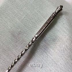 Antique C1860 Imperial Russian Moscow 84 Zol Solid Silver Spoon With Twist Stem