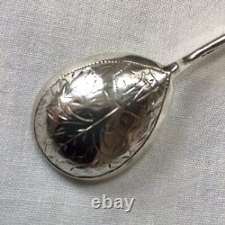 Antique C1860 Imperial Russian Moscow 84 Zol Solid Silver Spoon With Twist Stem