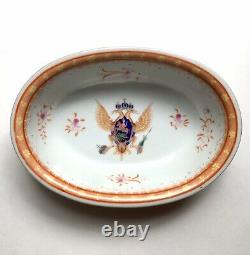 Antique Chinese Export Armorial Porcelain Bowl, Romanov Imperial Russian