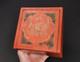 Antique Chinese Red Lacquer Tea Caddy Box with Russian Imperial Double Eagle 19thC