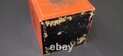 Antique Chinese Red Lacquer Tea Caddy Box with Russian Imperial Double Eagle 19thC