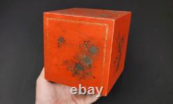 Antique Chinese Red Lacquer Tea Caddy Box with Russian Imperial Double Eagle 19thC