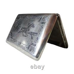 Antique Cigarette Box Imperial Russian Silver 84 Decorated With Imperial Simbol