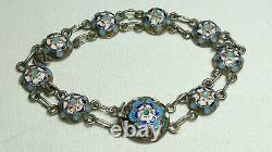 Antique Empire Russian Sterling Silver 84 Women's Jewelry Bracelet Enamel 13 g