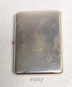 Antique Faberge 1914 Russian Sterling Silver Imperial Military Cigarrette Case